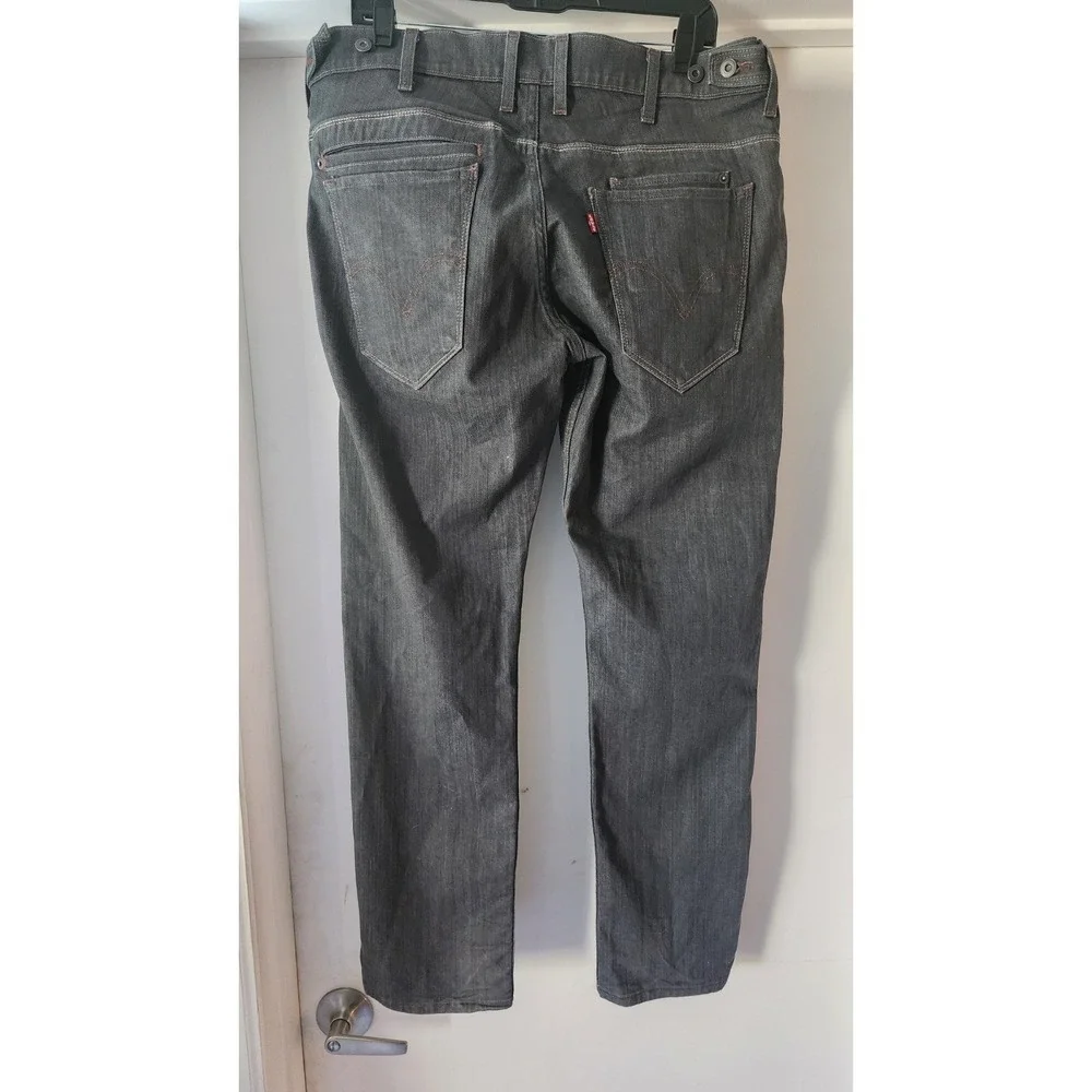 Levi's 511 Slim Fit Denim Jeans Men's 36x29 Black/Grey Slate 9 Pockets A17